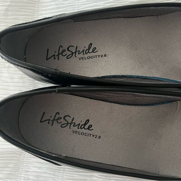 🆕 Life Stride Velocity 02 Flex Comfort Loyal Ballerina Flats Black size 10W - Picture 4 of 8